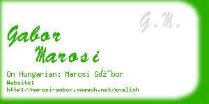 gabor marosi business card